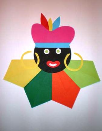 Zwarte piet vouwen